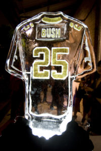 New Orleans Saints Reggie Bush jersey ice sculpture