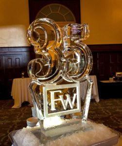 35th anniversary ice sculpture for FW at the City Club in Baton Rouge