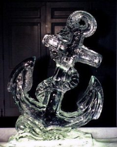 an anchor ice sculpture by ice dragon ice sculptures