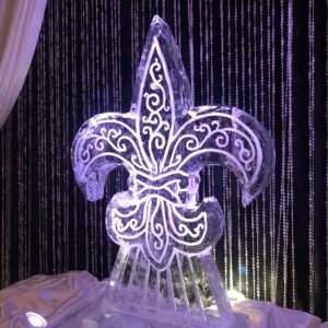 scrollwork fleur de lis at a wedding reception in Hammond, Louisiana