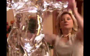 the mother of the bride fixes the ice sculpture so that it's rated E for everyone again