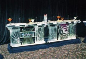 side by side ice bars that sport Hyatt and LRA logos