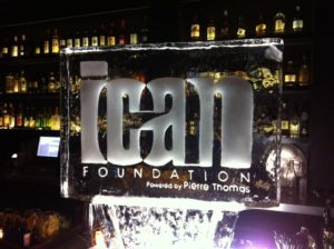 ican Foundation ice sculpture by ice dragon ice sculptures