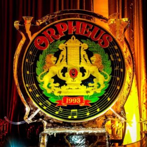 Krewe of Orpheus double ice luge at the Sheraton New Orleans