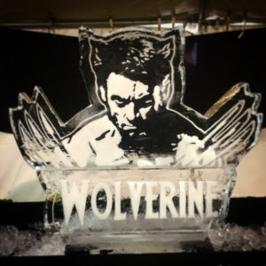 ice portrait of Hugh Jackman as Wolverine