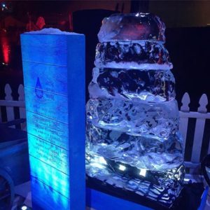 Giant ice chunk for Reyka Vodka at a Tales of the Cocktail event at the World War II Museum in New Orleans