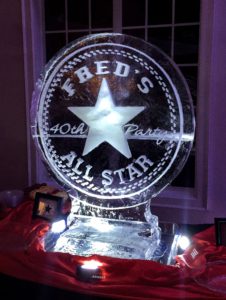Fred's All Star 40th birthday ice sculpture by ice dragon ice sculptures
