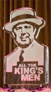 Huey Long ice portrait for All the King's Men premier in Baton Rouge