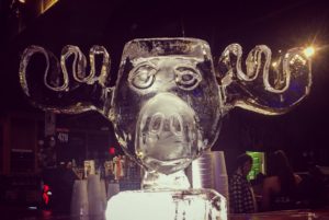 Wallyworld moosehead eggnog mug ice sculpture based on the mugs from National Lampoon's Christmas Vacation