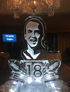 ice portrait of Peyton Manning