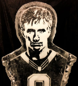 ice portrait of New Orleans Saints quarterback Drew Brees