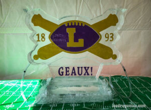 LSU Ole War Skule ice luge