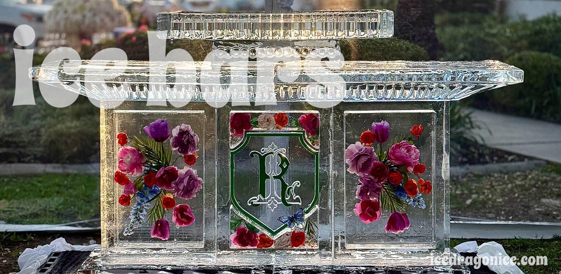 flowered ice bar in Biloxi with the ice bars page title overlaid